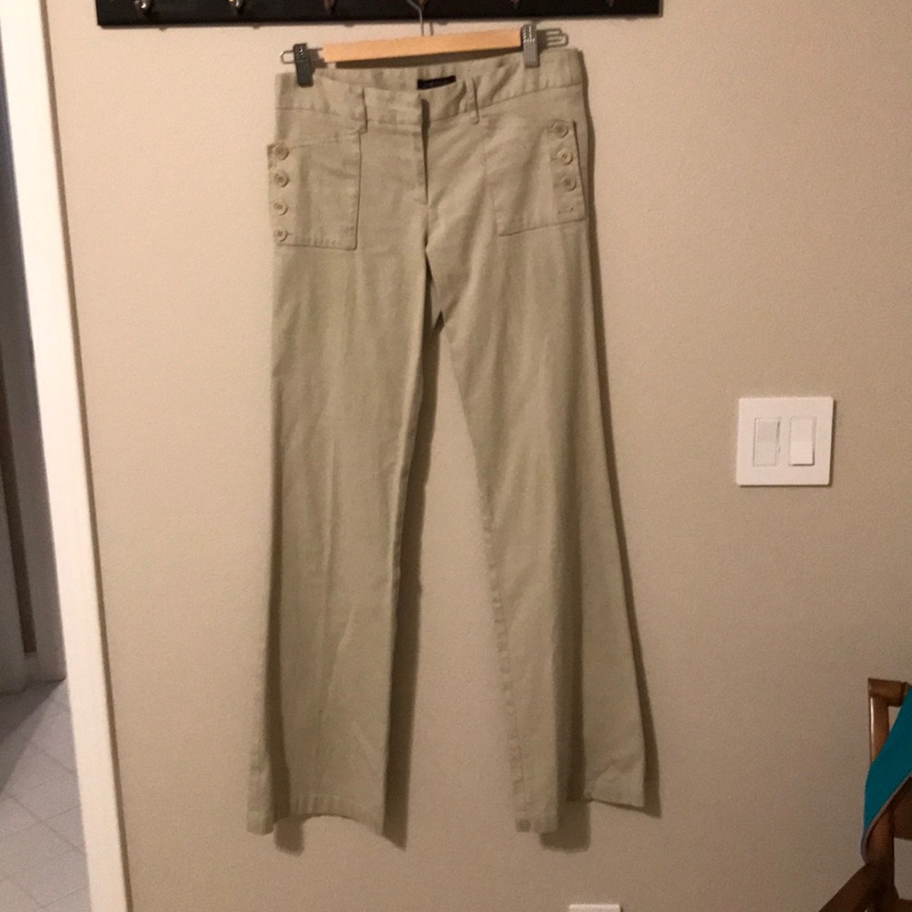 Khaki sailor style pants